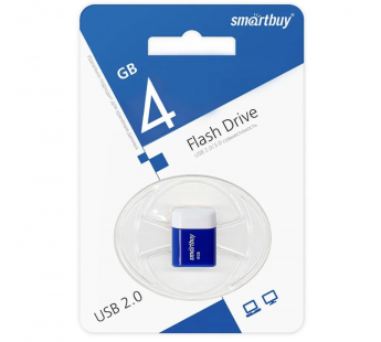 Флеш-накопитель USB 4GB Smart Buy Lara синий#2106643