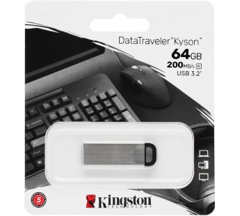 Флеш-накопитель USB 3.2 64GB Kingston DataTraveler Kyson металл#2048135