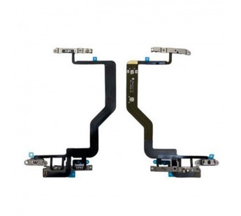 Шлейф iPhone 12/12 Pro на кнопки включения и громкости + толкатели металл (Оригинал)#2104801