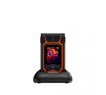 Мобильный телефон MAXVI E10 ds с док станцией Orange раскладушка (2,8"/1,3МП/2000mAh)#2049026