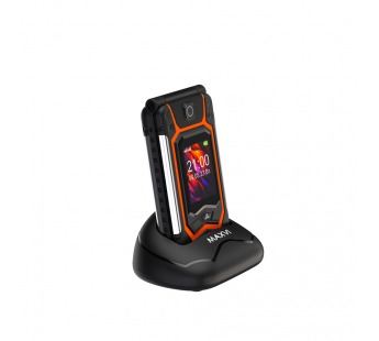 Мобильный телефон MAXVI E10 ds с док станцией Orange раскладушка (2,8"/1,3МП/2000mAh)#2049027
