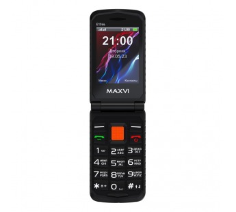 Мобильный телефон MAXVI E10 ds с док станцией Orange раскладушка (2,8"/1,3МП/2000mAh)#2049030