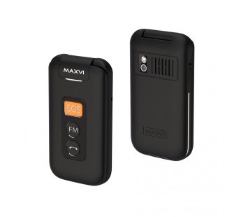 Мобильный телефон Maxvi E5 up Black раскладушка (2,8"/0,3МП/1500mAh)#2048786