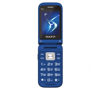 Мобильный телефон Maxvi E5 up Blue раскладушка (2,8"/0,3МП/1500mAh)#2049053