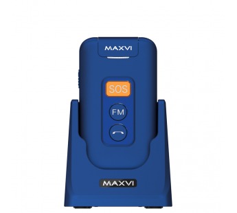 Мобильный телефон Maxvi E5 up Blue раскладушка (2,8"/0,3МП/1500mAh)#2049058