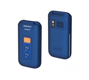 Мобильный телефон Maxvi E5 up Blue раскладушка (2,8"/0,3МП/1500mAh)#2049060