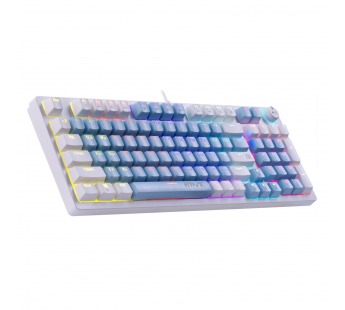 Клавиатура Defender Hawk GK-418 игровая механическая  (97кн, OUTEMU Brown) (blue) (237352)#2051301