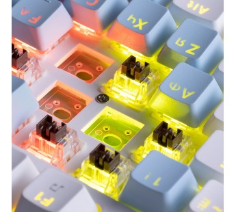 Клавиатура Defender Hawk GK-418 игровая механическая  (97кн, OUTEMU Brown) (blue) (237352)#2051305