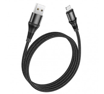 Кабель USB - Apple lightning Hoco X50 Excellent (повр. уп) 100см 2,4A  (black) (238243)#2049570