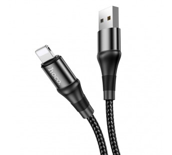 Кабель USB - Apple lightning Hoco X50 Excellent (повр. уп) 100см 2,4A  (black) (238243)#2049574