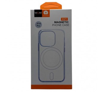 Чехол iPhone 16 Pro WUW K21 Clear Case MagSafe Прозрачный#2050524