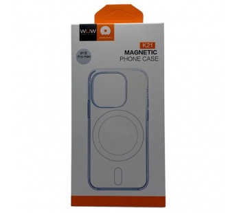 Чехол iPhone 16 Pro Max WUW K21 Clear Case MagSafe Прозрачный#2050523