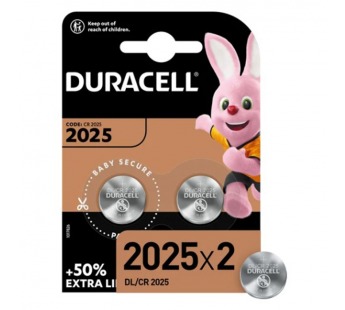 Элемент питания Duracell CR2025 BL2 Lithium 3V CN (Китай) (2/12/144)#2051507