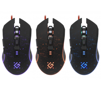 Мышь оптическая DEFENDER Draglen GM-907 проводная, игровая черная#2049902