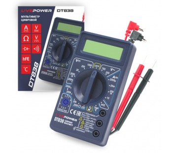 Мультиметр цифровой LIVE-POWER DT838#2050565