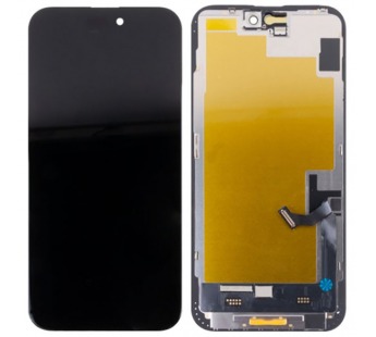 Дисплей для iPhone 15 Plus (A3094) в сборе с тачскрином Черный - (Soft OLED, Full HD) (площадка под IC)#2083117