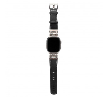 Ремешок - ApW40 экокожа Apple Watch 42/44/45/49 mm (black) (238269)#2051271