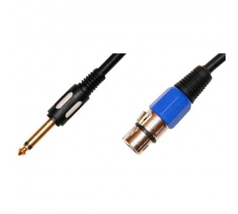 Шнур шт.6,3мм моно - гн.XLR  3,0м (шнур для подключения микрофона)#2052577