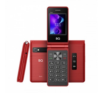 Мобильный телефон BQ 2411 Shell раскладушка красный (2.4"/0,3МП/800 mAh)#2050936