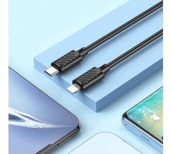Кабель Type-C - Apple lightning Hoco X88 (повр.уп.) 20W 100см 3A  (black) (238275)#2051172