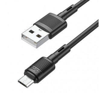 Кабель USB - micro USB Hoco X83 (повр. уп.) 100см 2,4A  (black) (238276)#2051141