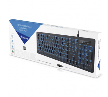 Клавиатура Smartbuy 336 USB, проводная с подсветкой, черная (SBK336UK)#2051446