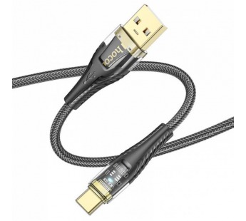 Кабель USB - Type-C HOCO U121, 1.2м, 3.0A (чёрный)#2075030
