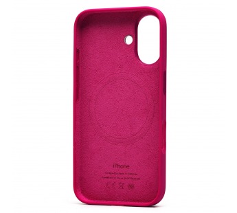 Чехол-накладка Silicone Case SafeMag с анимацией для "Apple iPhone 16" (diffese moon red(235628)#2052740