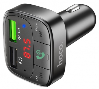 Автомобильный FM-трансмиттер Hoco E59 QC3.0 BT (повр. уп.)  (black) (235488)#2052165