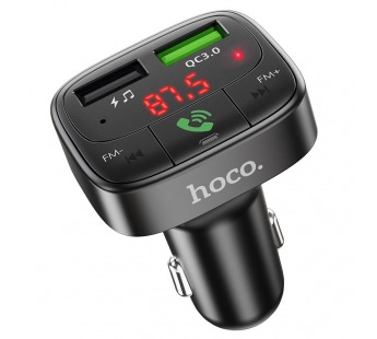 Автомобильный FM-трансмиттер Hoco E59 QC3.0 BT (повр. уп.)  (black) (235488)#2052168