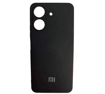 Чехол силиконовый Xiaomi Redmi 13/13C/Poco C65 Silicone Cover с лого черный#2052073