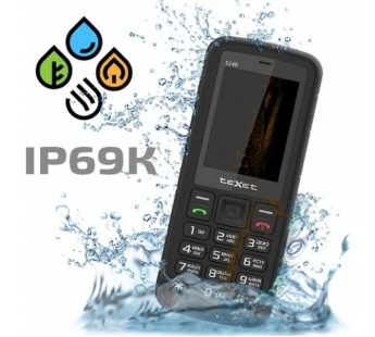 Мобильный телефон TEXET TM-524R черный (2,4"/без камеры/IP69K/1200mAh)#2052100