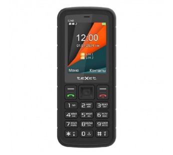 Мобильный телефон TEXET TM-524R черный (2,4"/без камеры/IP69K/1200mAh)#2052097