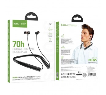 Наушники с микрофоном Bluetooth Hoco ES71 черные#2053083