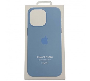 Чехол iPhone 15 Pro Max Silicone Case MagSafe OR с Анимацией Light Blue#2053994