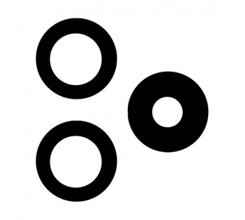 Стекло камеры для Samsung Galaxy A25 5G (A256E) (комплект 3 шт.) Черный#2083959