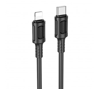 Кабель Type-C - Apple lightning Borofone BX111 Feliz PD 27W 100см 3A  (black) (235094)#2060113