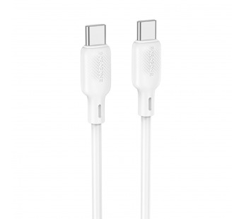 Кабель Type-C - Type-C Borofone BX113 Lenny PD 60W 100см 3A  (white) (236318)#2060109