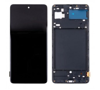 Дисплей для Samsung Galaxy A71 (A715F) модуль с рамкой Черный - (In-Cell)#2079458