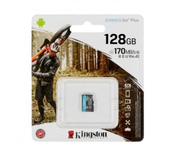 Карта памяти MicroSD 128GB Kingston Class 10 Canvas Go Plus UHS-I U3 V30 A2 (170/70 Mb/s) без адаптера#2073707