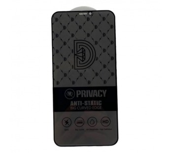 Защитное стекло iPhone XR/11 (Golden Diamond Антишпион ESD) тех упаковка Черное#2100024