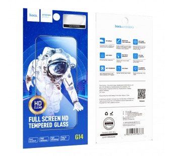 Защитное стекло Hoco G14 IPhone 16 Pro Max, полноразмерное, 3D, цвет черный (10)#2057244
