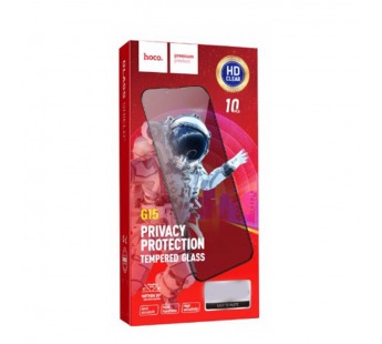 Защитное стекло Hoco G15 IPhone 15 Pro Max антишпион, полноразмерное, 3D, цвет черный (10)#2057239