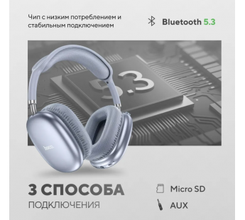 Полноразмерные Bluetooth наушники HOCO W35 Max (голубой)#2057315