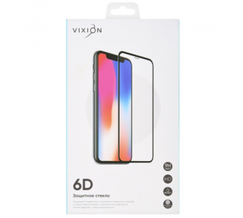 Защитное стекло 6D для iPhone 16 (черный) (VIXION)#2058002