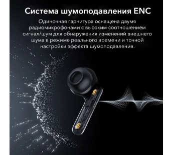 Беспроводные Bluetooth-наушники Hoco TWS EQ10 Plus ANC+ENC (black) (234622)#2058205