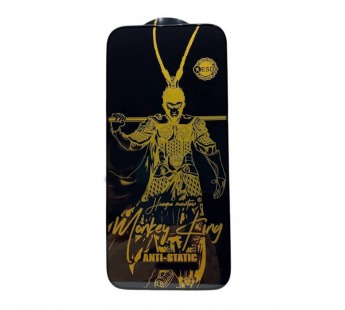 Защитное стекло iPhone 16 Pro Max (Monkey King OG ESD 0.4mm) тех упаковка Черное#2080740