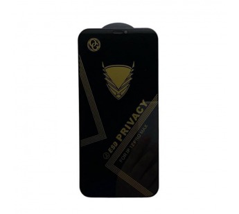 Защитное стекло iPhone 12 Pro Max (Golden Armor Антишпион OG ESD) тех упаковка Черное#2134546