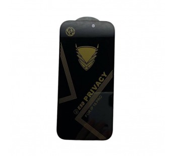 Защитное стекло iPhone 16 Pro (Golden Armor Антишпион OG ESD) тех упаковка Черное#2134542