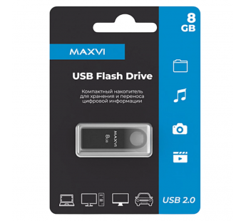 8GB накопитель MAXVI MK темно-серый#2058669